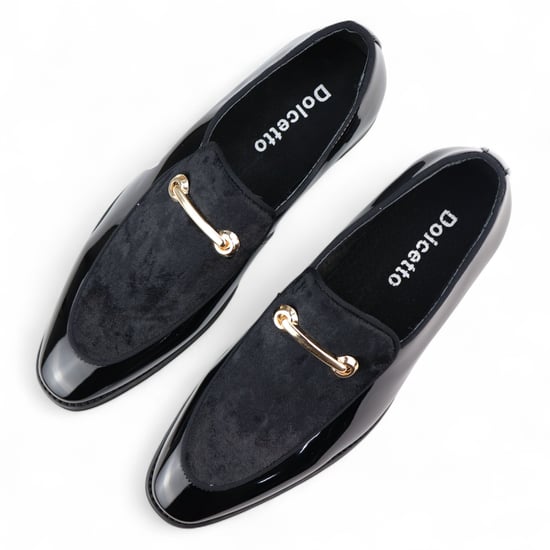 Heren nette zwarte loafers met leren voering en fluwelen instappers - Image 4