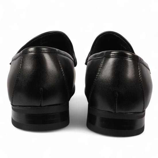 Zwarte loafers voor heren met gouden gesp en handige instappers - Image 3