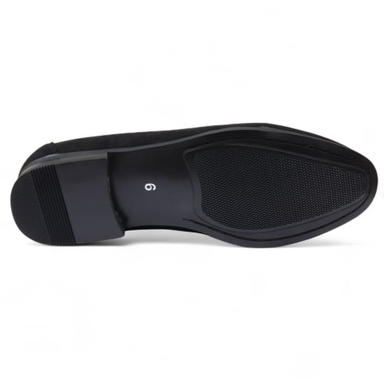 Zwarte suède loafers voor heren met gouden gesp, instapschoenen - Image 6