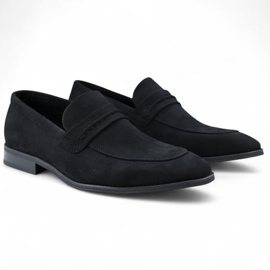 Zwarte suède mocassin loafers voor heren, slimme instappers - Image 2