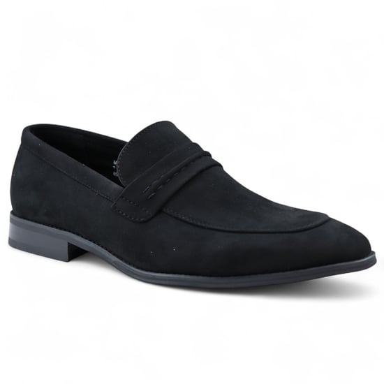 Zwarte suède mocassin loafers voor heren, slimme instappers - Image 3