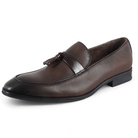 Heren bruine klassieke kwastloafers formele schoenen - Image 2