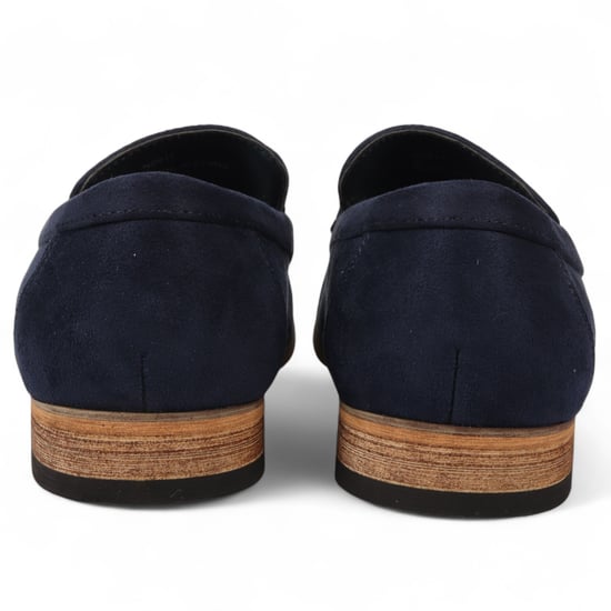 Heren marineblauwe suède loafers, lichtgewicht instappers en casual schoenen - Image 4