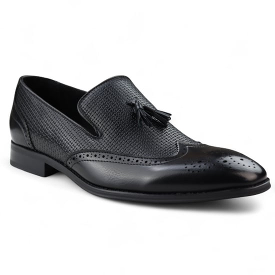 Zwarte mocassin loafers met kwastjes voor heren, elegante instappers - Image 3
