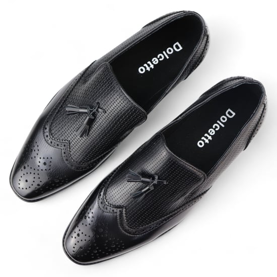 Zwarte mocassin loafers met kwastjes voor heren, elegante instappers - Image 4