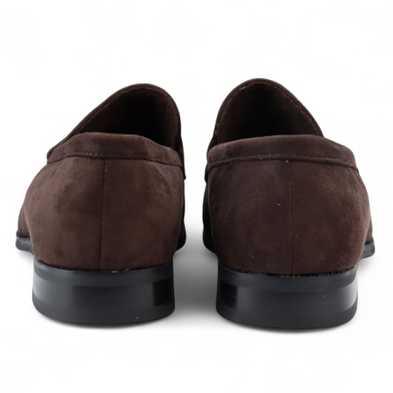 Bruine suède mocassin loafers voor heren, slimme instappers - Image 4