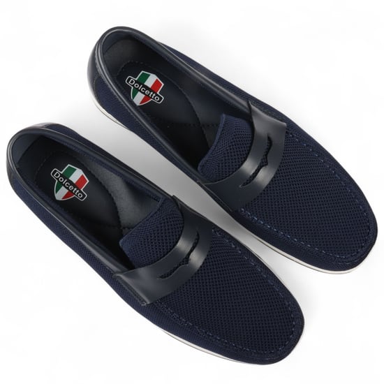 Heren Marineblauwe ademende loafers, lichtgewicht instappers - Image 5