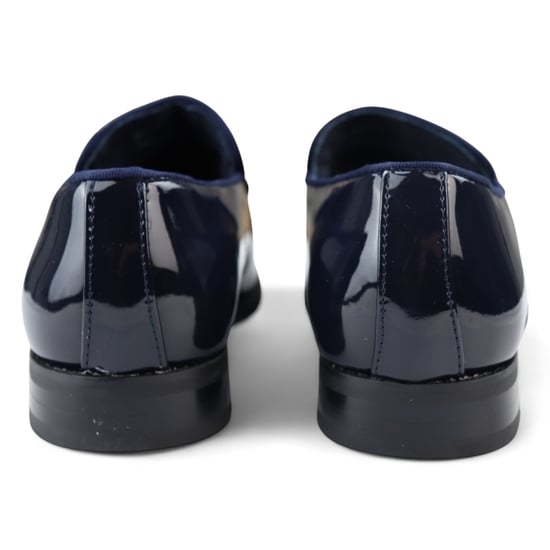 Heren Smart Blue Loafers Leren Gevoerde Fluwelen Instappers - Image 5