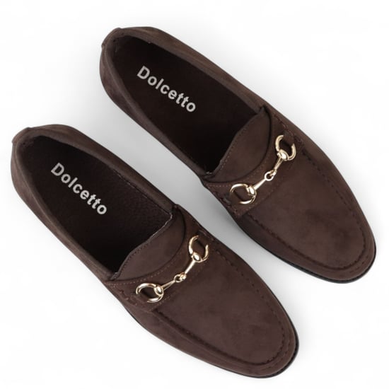 Bruine suède mocassins met leren voering voor heren - Image 4