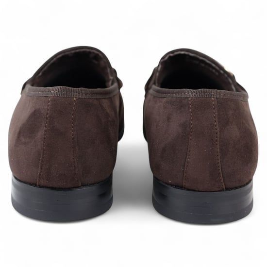 Bruine suède mocassins met leren voering voor heren - Image 6