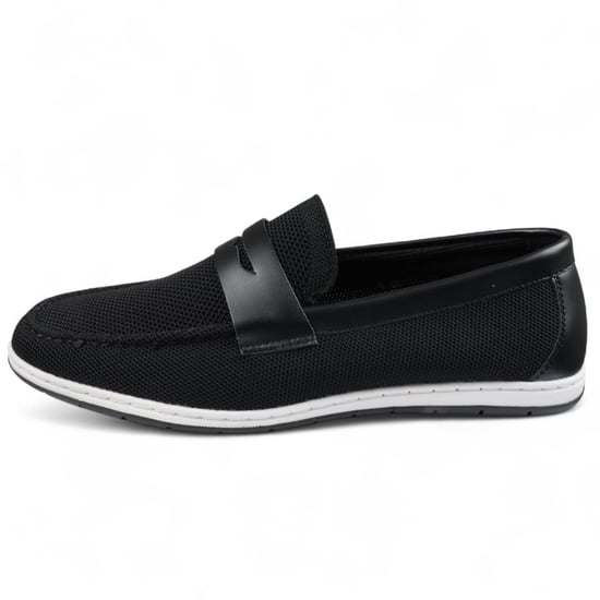 Zwarte ademende loafers voor heren, lichtgewicht instappers - Image 1