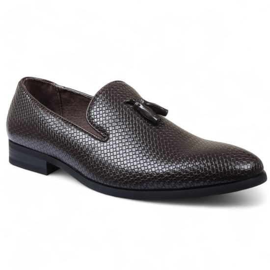 Bruine formele loafers met kwastjes voor heren, instappers van leer - Image 3