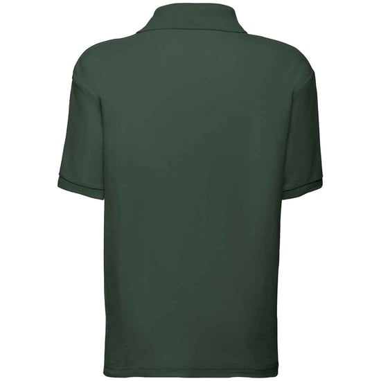 Fruit of the Loom Kinderen /Kinder Poly/ Katoen Piqué-Poloshirt Voor Kinderen. (Fles groen) - Image 2