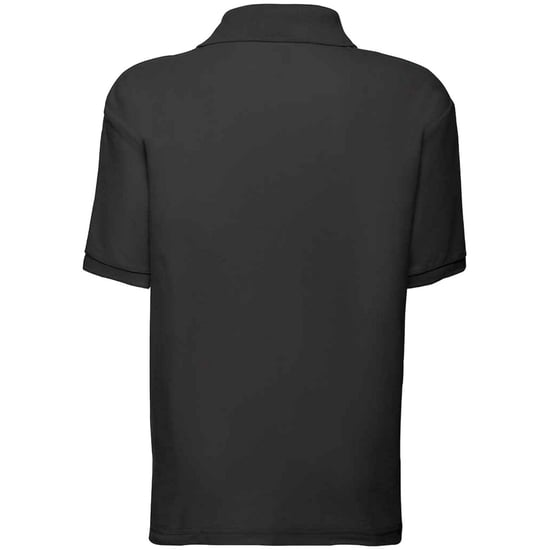 Fruit of the Loom Kinderen /Kinder Poly/ Katoen Piqué-Poloshirt Voor Kinderen. (Zwart) - Image 2