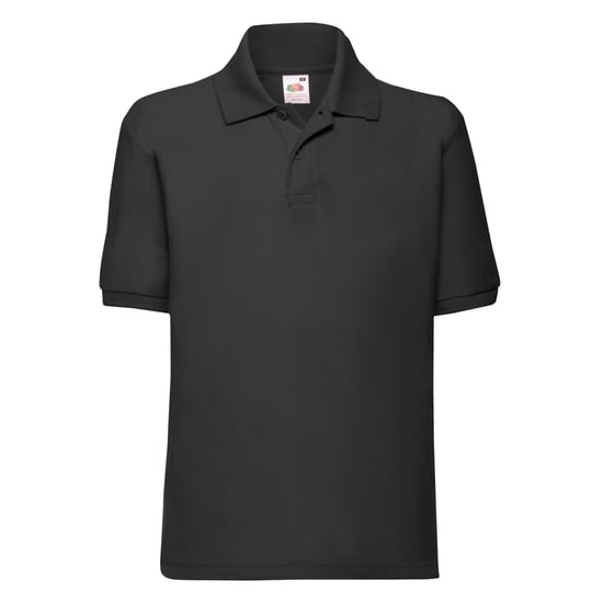 Fruit of the Loom Kinder/Kinder 65/35 Effen Piqué Poloshirt (Zwart) - Image 1
