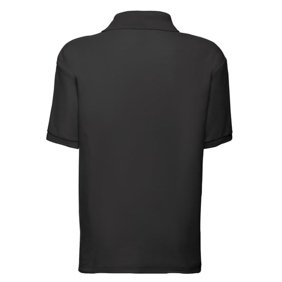 Fruit of the Loom Kinder/Kinder 65/35 Effen Piqué Poloshirt (Zwart) - Image 2