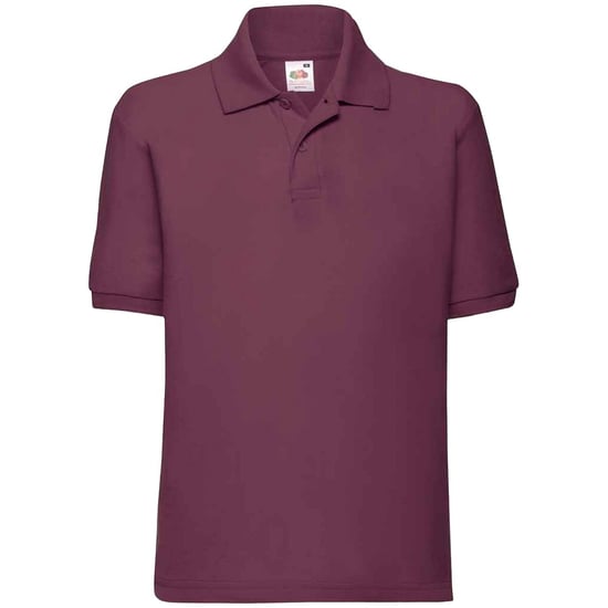 Fruit of the Loom Kinderen /Kinder Poly/ Katoen Piqué-Poloshirt Voor Kinderen. (Bourgondië) - Image 1