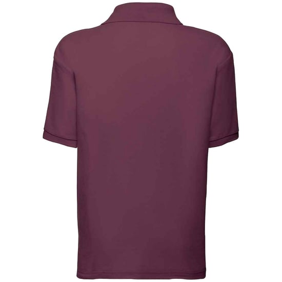 Fruit of the Loom Kinderen /Kinder Poly/ Katoen Piqué-Poloshirt Voor Kinderen. (Bourgondië) - Image 2