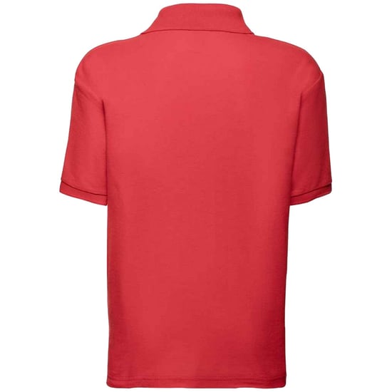 Fruit of the Loom Kinderen /Kinder Poly/ Katoen Piqué-Poloshirt Voor Kinderen. (Rood) - Image 2