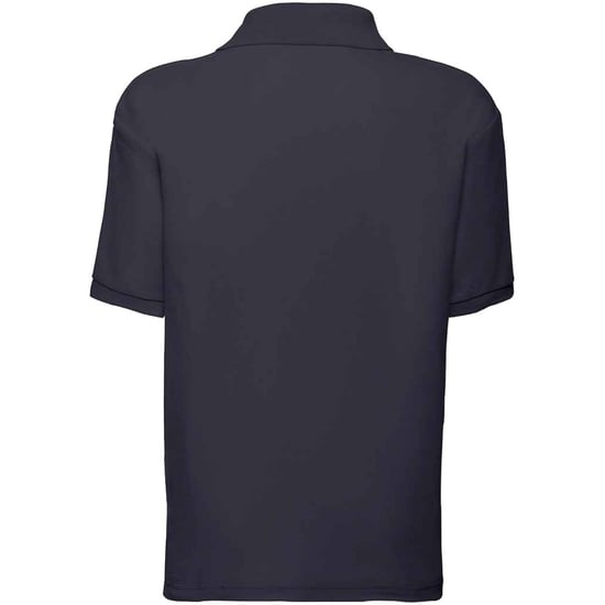 Fruit of the Loom Kinderen /Kinder Poly/ Katoen Piqué-Poloshirt Voor Kinderen. (Deep Navy) - Image 2