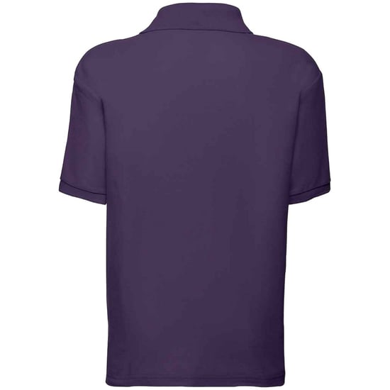 Fruit of the Loom Kinderen /Kinder Poly/ Katoen Piqué-Poloshirt Voor Kinderen. (Paars) - Image 2