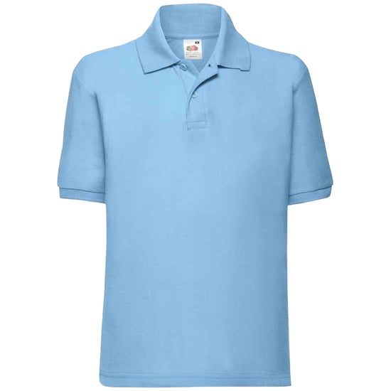 Fruit of the Loom Kinderen /Kinder Poly/ Katoen Piqué-Poloshirt Voor Kinderen. (Hemelsblauw) - Image 1