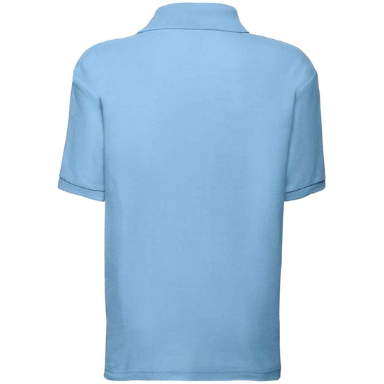 Fruit of the Loom Kinderen /Kinder Poly/ Katoen Piqué-Poloshirt Voor Kinderen. (Hemelsblauw) - Image 2