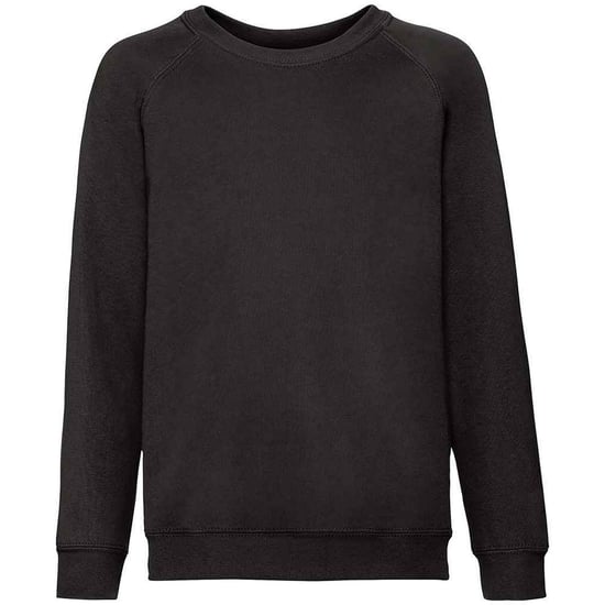 Fruit of the Loom Klassiek Raglan Sweatshirt voor kinderen/Kinderen (Zwart) - Image 1