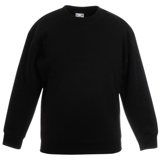 Fruit Of The Loom Kids Unisex klassieke 80/20 set-in sweater (Zwart) - Image 1