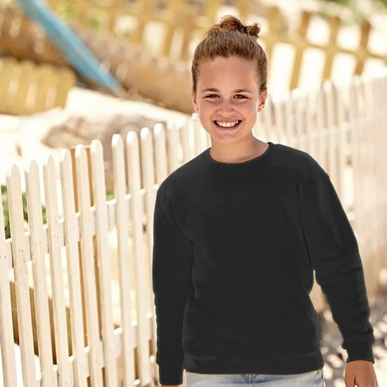 Fruit Of The Loom Kids Unisex klassieke 80/20 set-in sweater (Zwart) - Image 2