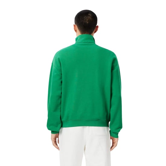 Lacoste Uniseks Zip Neck Sweatshirt met accenten voor volwassenen Loose Fit (Groen) - Image 2