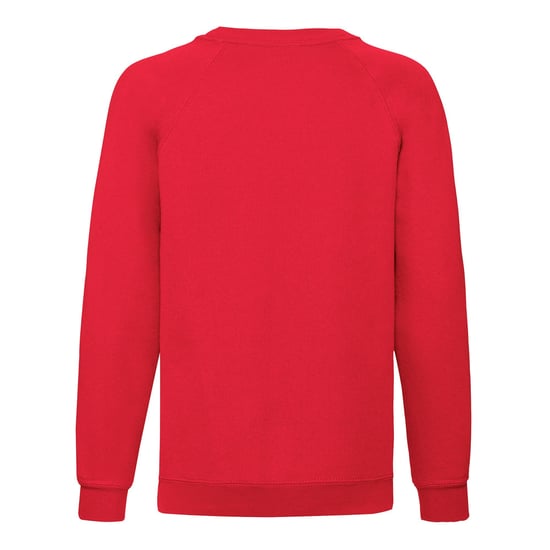 Fruit of the Loom Klassiek Raglan Sweatshirt voor kinderen/Kinderen (Rood) - Image 2