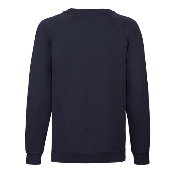 Fruit of the Loom Klassiek Raglan Sweatshirt voor kinderen/Kinderen (Deep Navy) - Image 2
