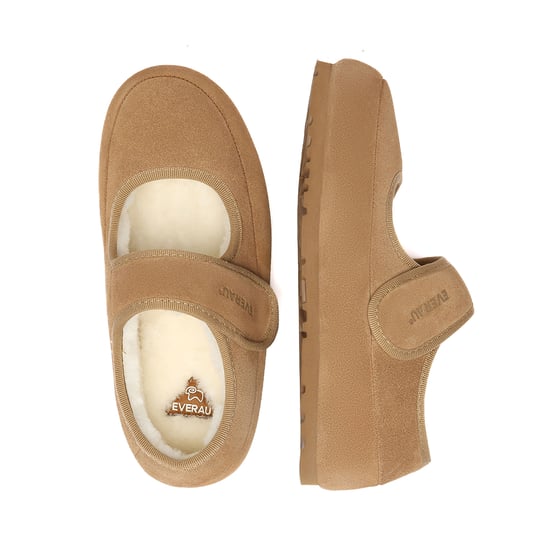 EVER AU Australië Dames Teal Verstelbare Schapenvacht Slippers - Image 3