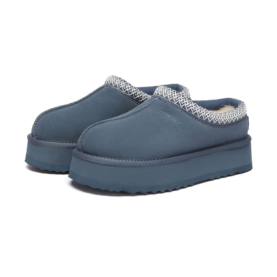 EVER AU Australië Dames Wonga Leren Platform Slippers - Image 3