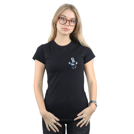 Disney Dames/Dames Minnie Mouse Dansende Borst Katoenen T-Shirt (Zwart) - Image 2