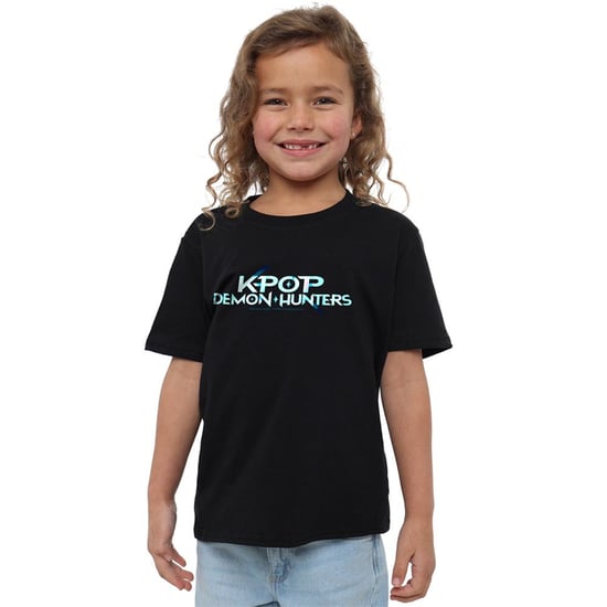 K-Pop Demon Hunters Kinderen/Kinderen Logo T-shirt (Zwart) - Image 4