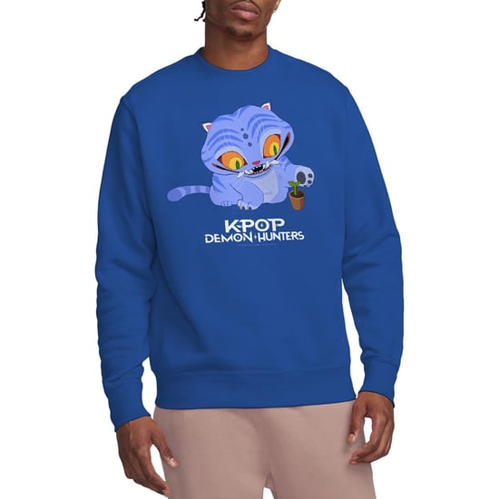 K-Pop Demon Hunters Unisex Volwassene Schattige Derpy Tiger Sweatshirt (Royaal Blauw) - Image 4