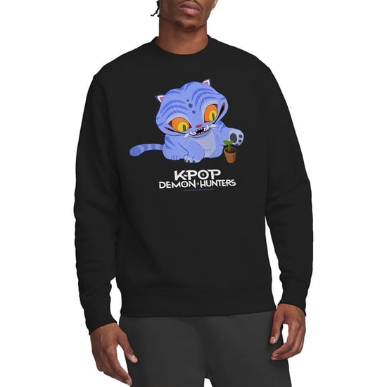 K-Pop Demon Hunters Unisex Volwassene Schattige Derpy Tiger Sweatshirt (Zwart) - Image 4