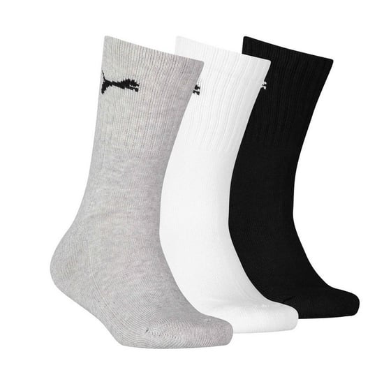 Puma Kinder/Kinder Logo Crew Sokken (Pak van 3) (Zwart/Wit/Grijs) - Image 1