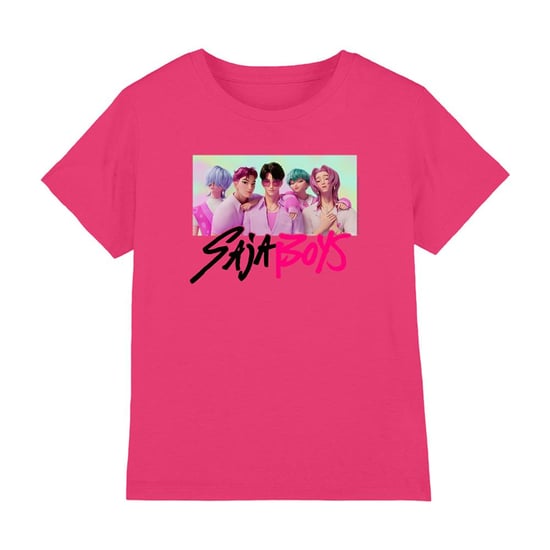 K-Pop Demon Hunters Kinder/Kids Saja Jongens Fotolijst T-shirt (Fuchsia) - Image 1