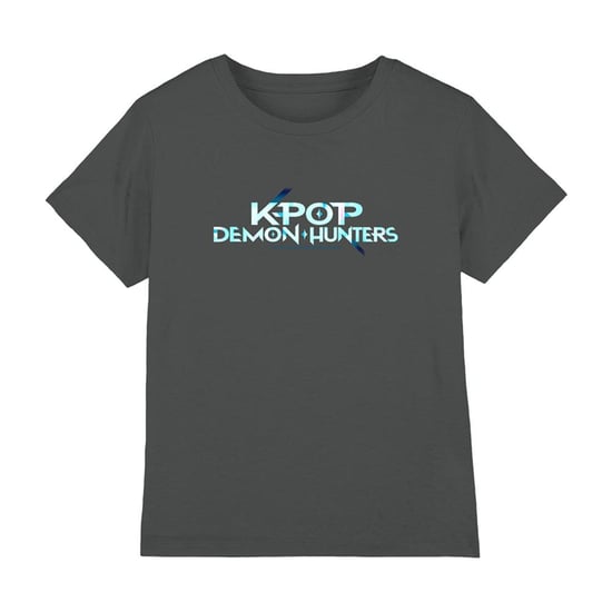 K-Pop Demon Hunters Kinderen/Kinderen Logo T-shirt (Houtskool) - Image 1