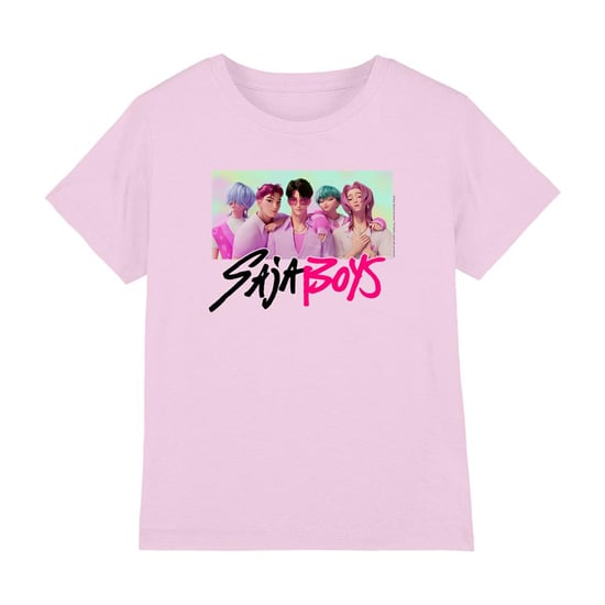 K-Pop Demon Hunters Kinder/Kids Saja Jongens Fotolijst T-shirt (Lichtroze) - Image 1