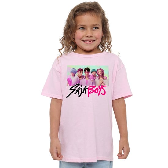 K-Pop Demon Hunters Kinder/Kids Saja Jongens Fotolijst T-shirt (Lichtroze) - Image 4