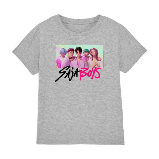 K-Pop Demon Hunters Kinder/Kids Saja Jongens Fotolijst T-shirt (Heide Grijs) - Image 1