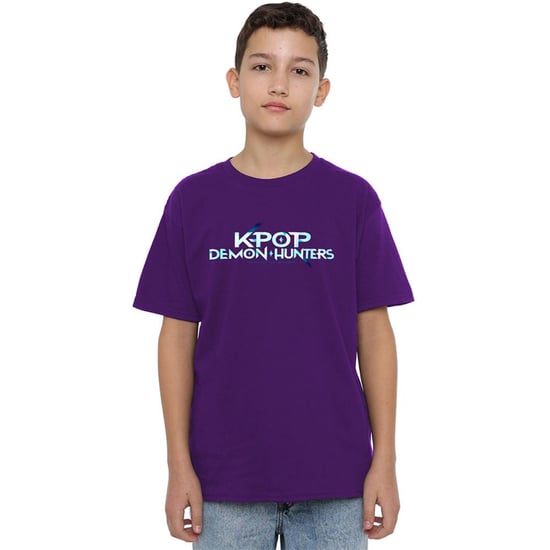 K-Pop Demon Hunters Kinderen/Kinderen Logo T-shirt (Paars) - Image 4