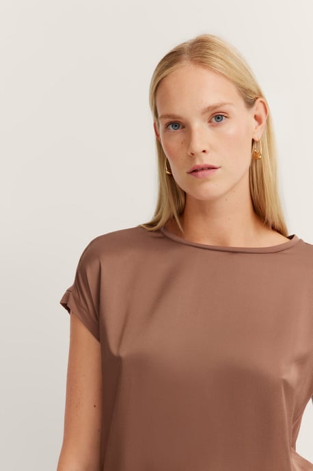 Bugatti Damen T-shirt in zachte materiaalmix - Image 4