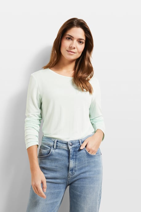 Bugatti Damen Shirt met lange mouwen en ronde hals - Image 1