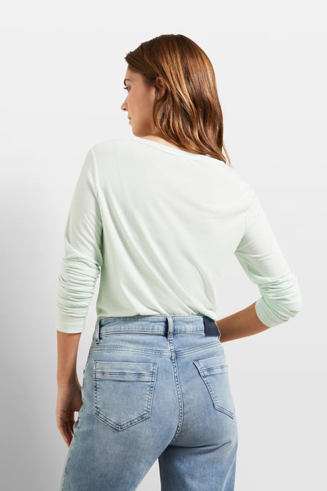 Bugatti Damen Shirt met lange mouwen en ronde hals - Image 2