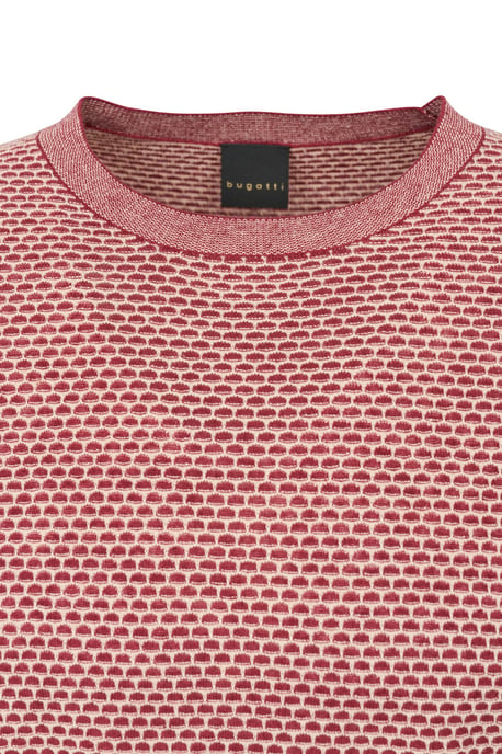 Bugatti Herren Gebreid shirt met honingraatstructuur - Image 5
